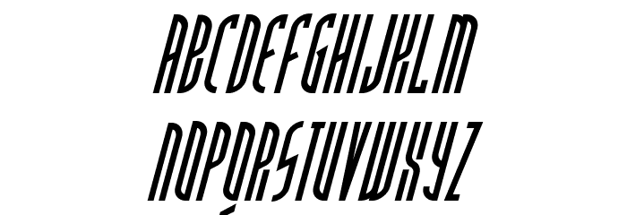 PostModernOblique Font LOWERCASE