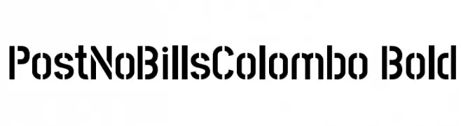 PostNoBillsColombo Bold  Free Fonts Download