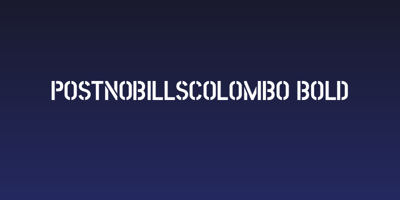 PostNoBillsColombo Bold Social Header