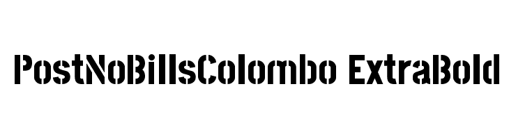 PostNoBillsColombo ExtraBold Fuentes