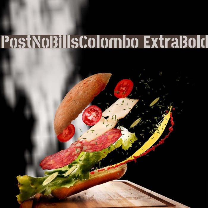 PostNoBillsColombo ExtraBold Font examples