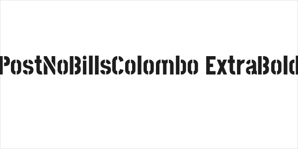 PostNoBillsColombo ExtraBold Logo