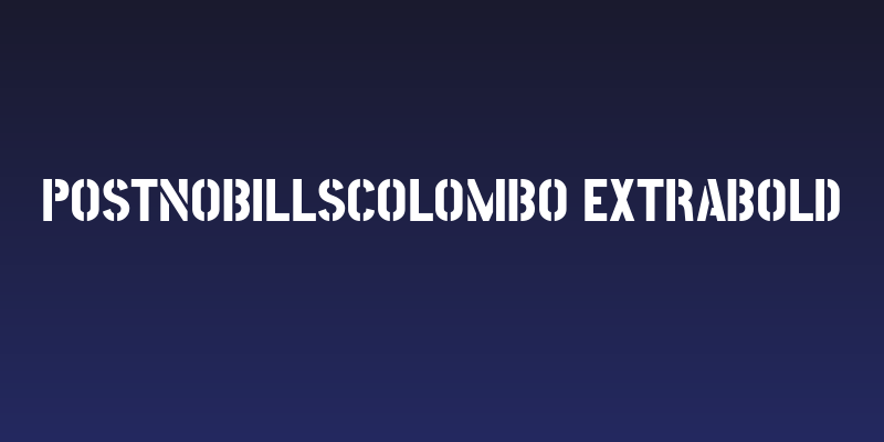 PostNoBillsColombo ExtraBold Social Header
