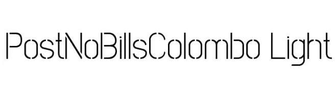 PostNoBillsColombo Light  Free Fonts Download