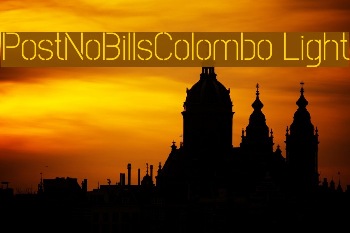 PostNoBillsColombo Light Fuentes examples