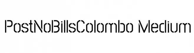 PostNoBillsColombo Medium  Free Fonts Download