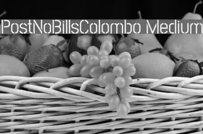 PostNoBillsColombo Medium Font examples