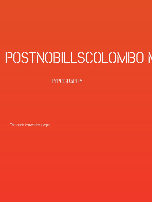 PostNoBillsColombo Medium Poster