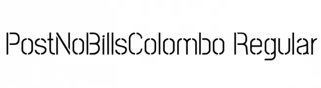 PostNoBillsColombo Regular  Free Fonts Download