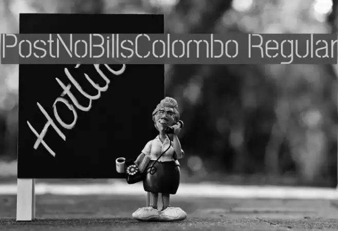 PostNoBillsColombo Regular Font examples