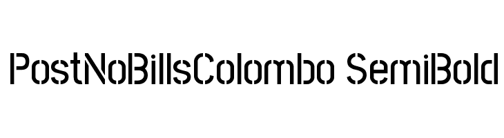 PostNoBillsColombo SemiBold Fuentes