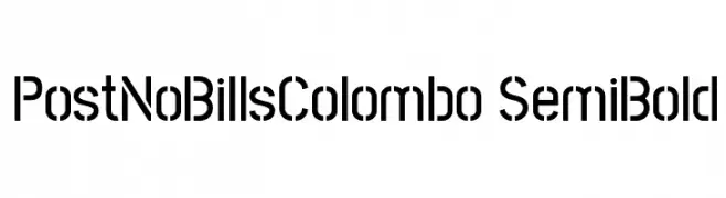 PostNoBillsColombo SemiBold  Free Fonts Download
