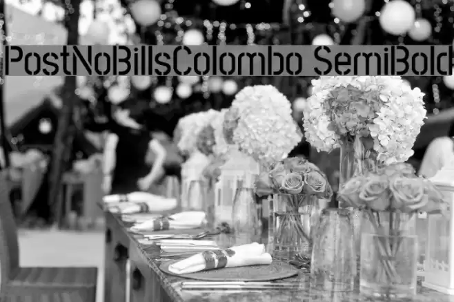 PostNoBillsColombo SemiBold Font examples