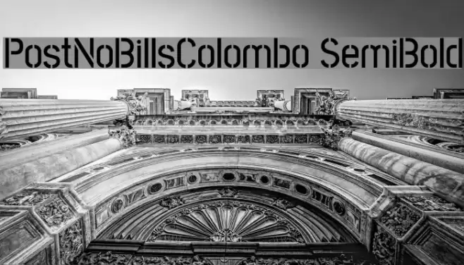 PostNoBillsColombo SemiBold Font examples