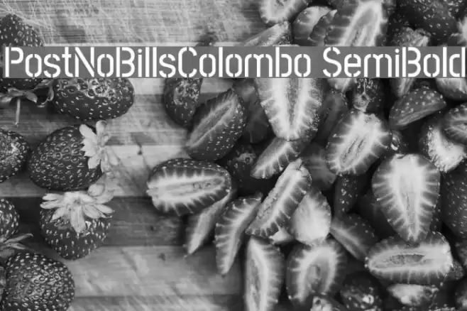 PostNoBillsColombo SemiBold Font examples