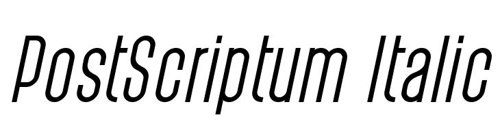 PostScriptum Italic  免费字体下载