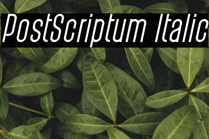 PostScriptum Italic Example 1