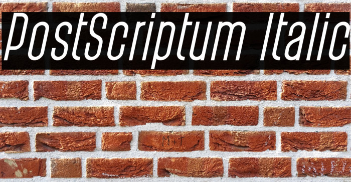 PostScriptum Italic Example 3