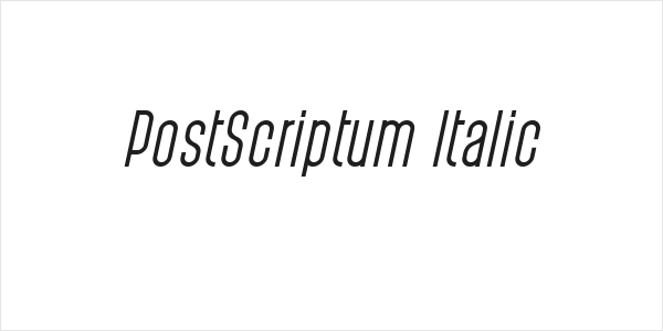 PostScriptum Italic Logo