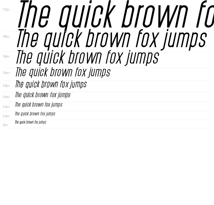 PostScriptum Italic Waterfall