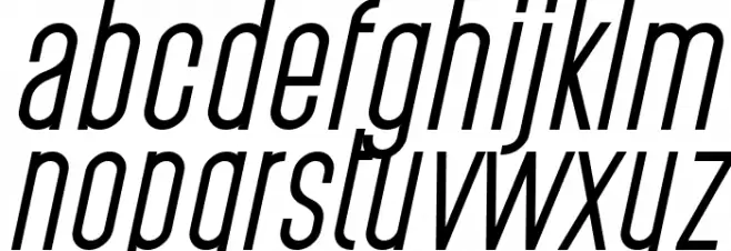 PostScriptum Italic फ़ॉन्ट लोअरकेस