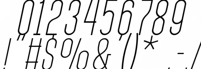 PostScriptum Light Italic Font OTHER CHARS