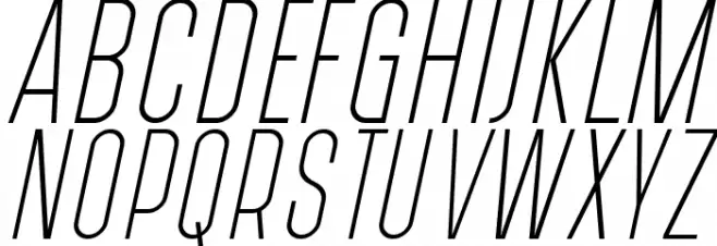 PostScriptum Light Italic Font Litere mari