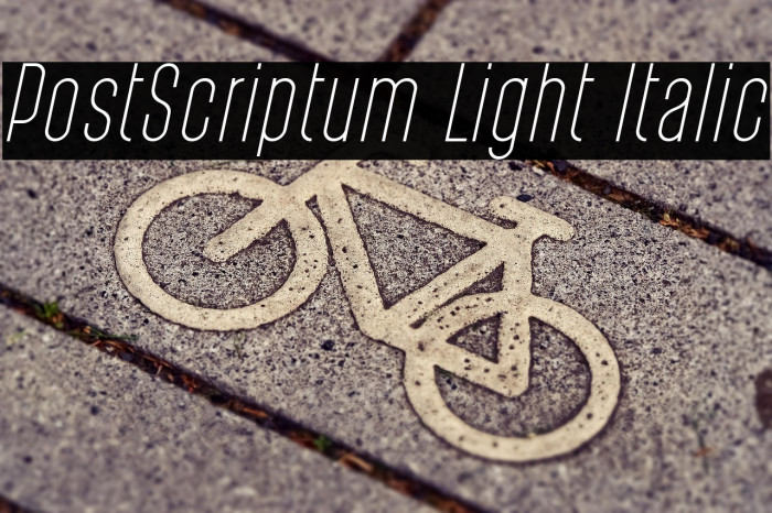 PostScriptum Light Italic Example 2