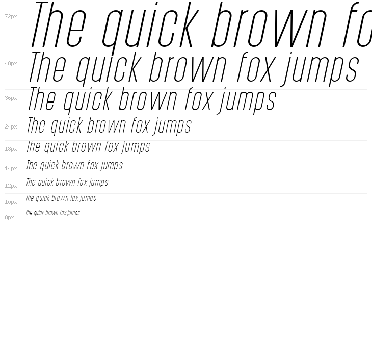 PostScriptum Light Italic Waterfall