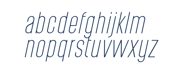 PostScriptum Light Italic Lowercase