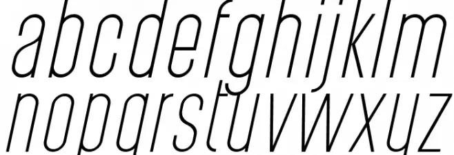 PostScriptum Light Italic Caratteri MINUSCOLO