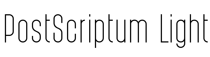 PostScriptum Light Font
