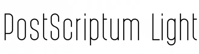 PostScriptum Light  Free Fonts Download