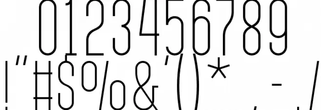 PostScriptum Light Font OTHER CHARS