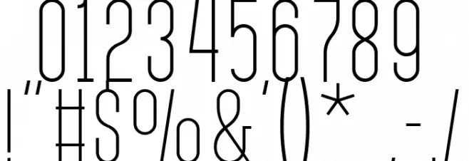 PostScriptum Light Font OTHER CHARS