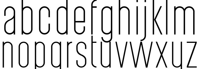 PostScriptum Light Font LOWERCASE