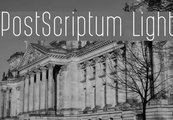 PostScriptum Light Font examples