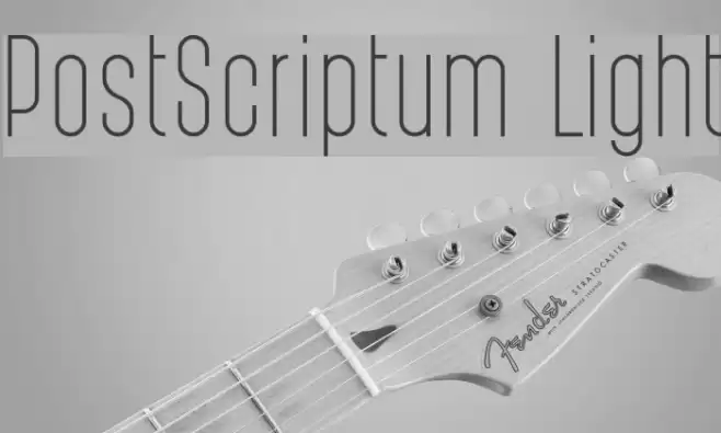 PostScriptum Light Font examples