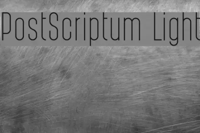PostScriptum Light Font examples