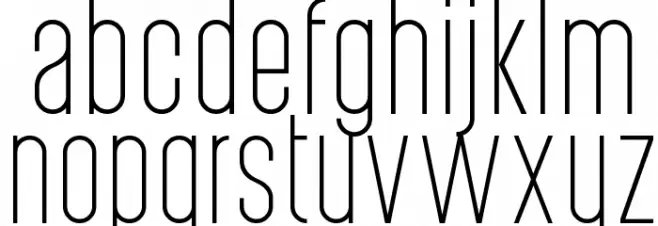 PostScriptum Light फ़ॉन्ट लोअरकेस