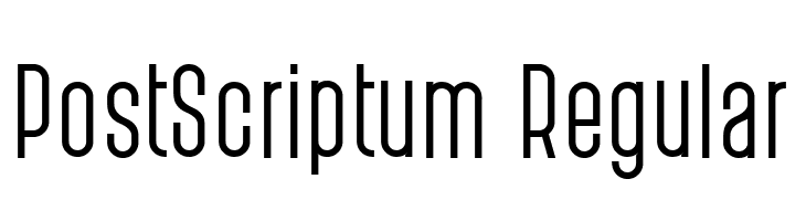 PostScriptum Regular  नि: शुल्क फ़ॉन्ट्स डाउनलोड