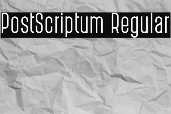 PostScriptum Regular Font examples