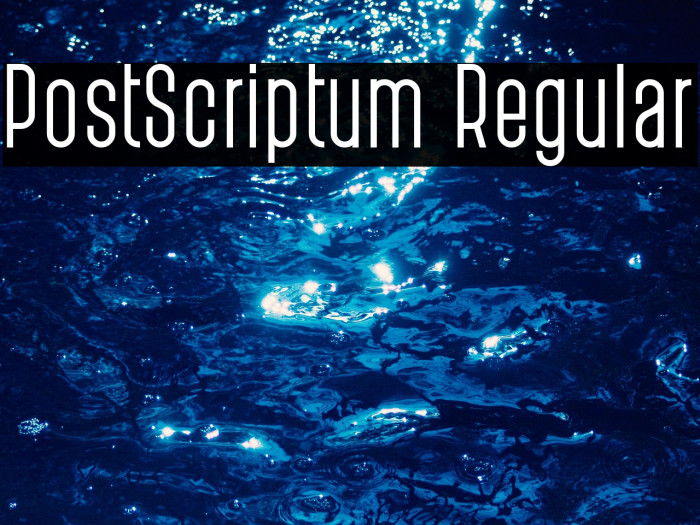 PostScriptum Regular Example 2