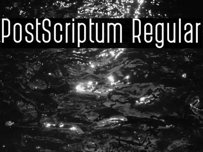 PostScriptum Regular Font examples