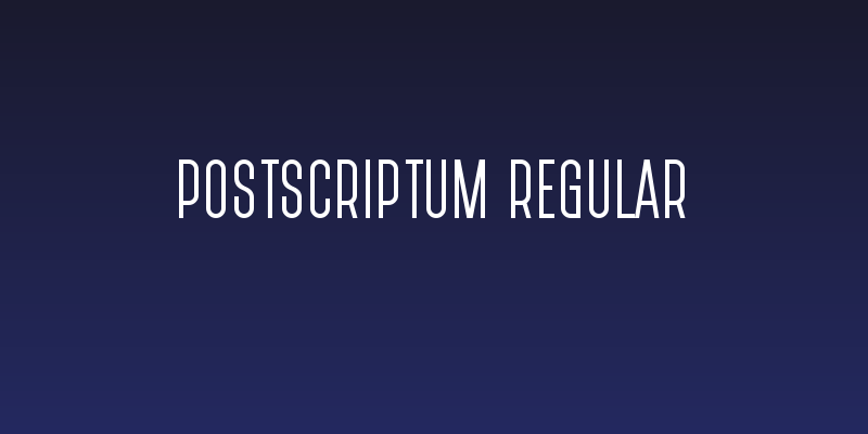 PostScriptum Regular Social Header