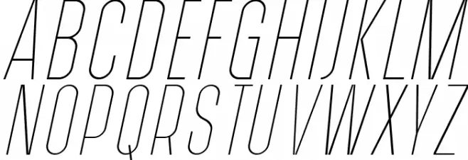 PostScriptum Thin Italic Fuentes MAYÚSCULAS
