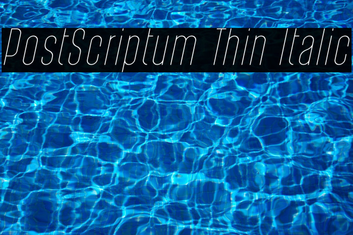 PostScriptum Thin Italic Example 3