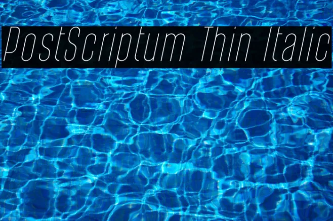 PostScriptum Thin Italic Example 3