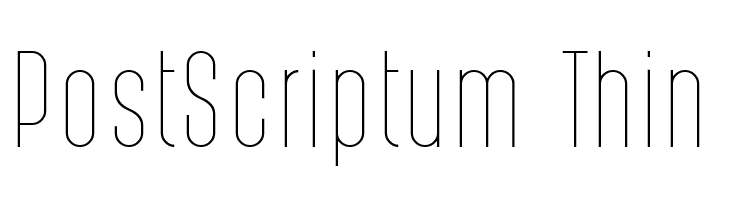 PostScriptum Thin  Скачать бесплатные шрифты