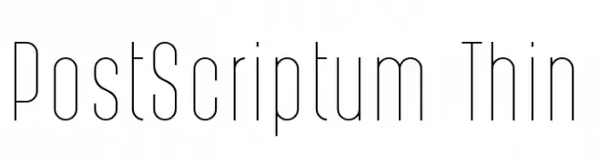 PostScriptum Thin  Descarca Fonturi Gratis